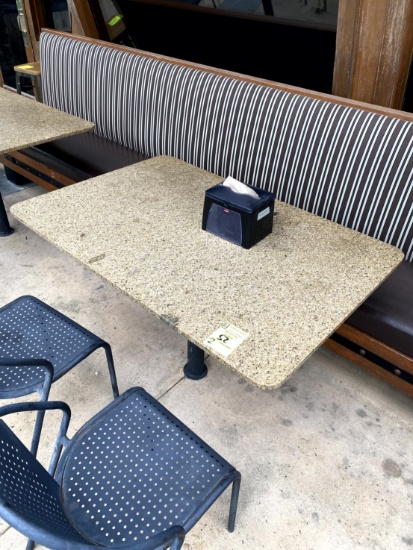 OUTDOOR PATIO TABLES (ATTACHED TO GROUND)