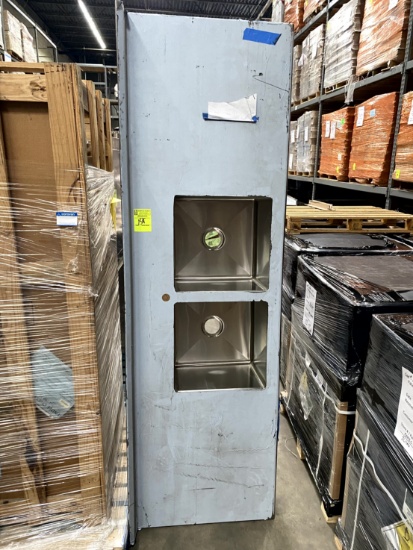 TWO COMPARTMENT STAINLESS STEEL SINK