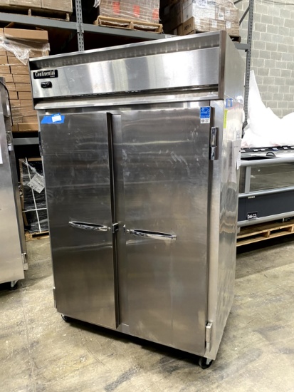 CONTINENTAL TWO DOOR STAINLESS FREEZER