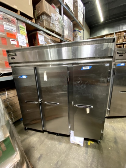 CONTINENTAL THREE DOOR STAINLESS FREEZER