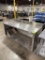 Win-holt stainless table w/ back splash and under cabinet no doors