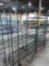wire shelving units, on casters, epoxy coated