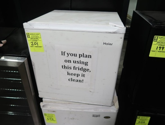 Haier white mini fridge