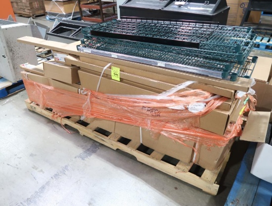 Assorted Metro wire shelving parts