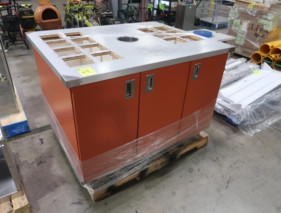 Cabinet w/ stainless top and cut outs