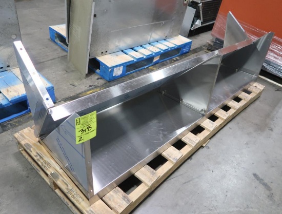 Stainless wall shelves