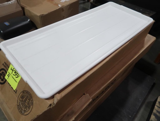 boxes of new Kasco plastic meat trays, 12 per box