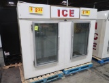 Leer double door ice storage