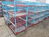wire shelving stocking carts on casters (4) shelves