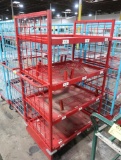 wire shelving stocking carts on casters (4) shelves