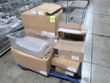 pallet of plastic food tote boxes & lids
