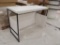 merchandising tables, white, new in boxes