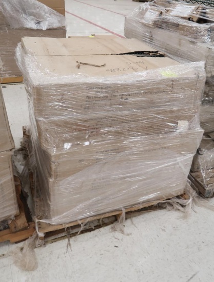 pallet of wire shelves