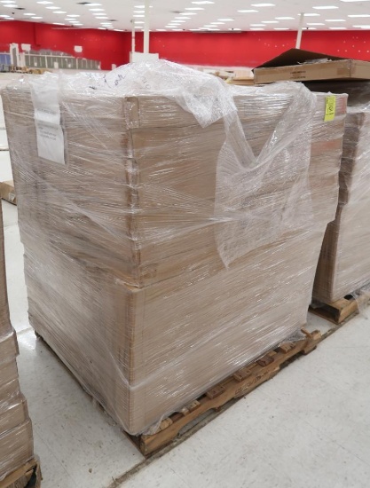 pallet of wire shelves