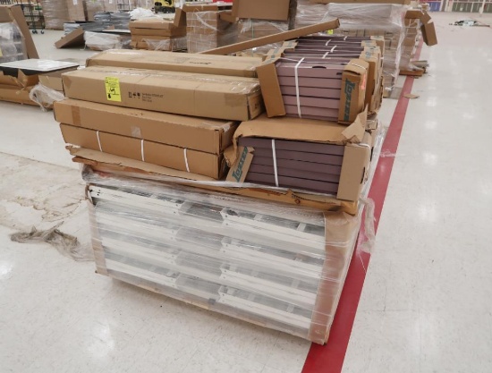 pallet of Lozier base decks, brackets, & end trim
