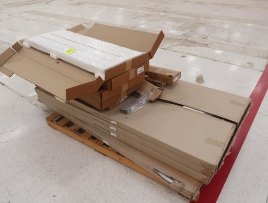 pallet of misc Lozier & other shelving materials