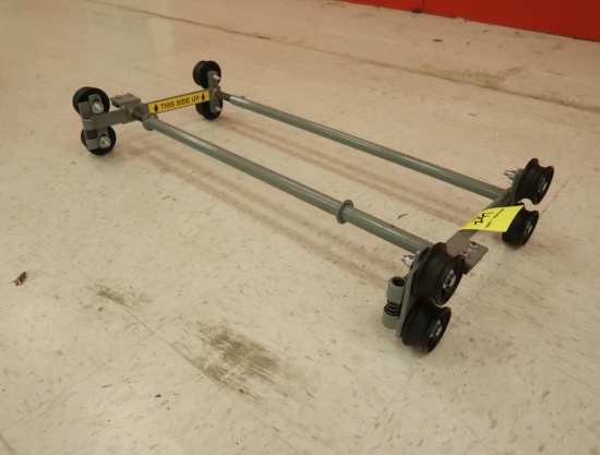 pallet of rolling carriages for track
