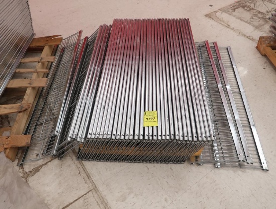 group of wire Lozier storage sheves