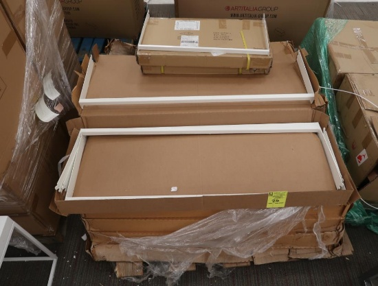 pallet of Lozier crosstubes, 1" square, 48"w, 14" proj, new