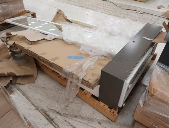 free-standing merchandiser & fitting room mirror