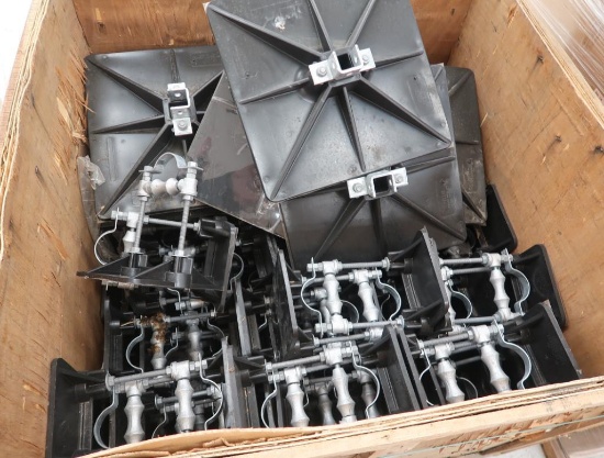 crate of rooftop electrical conduit stands