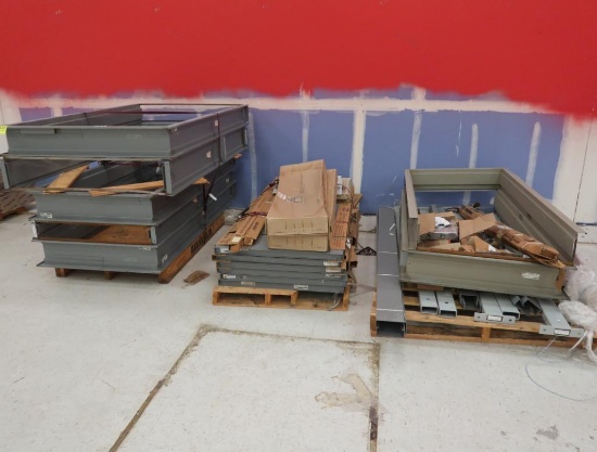 pallets of steel doors, door frames, & hardware, new