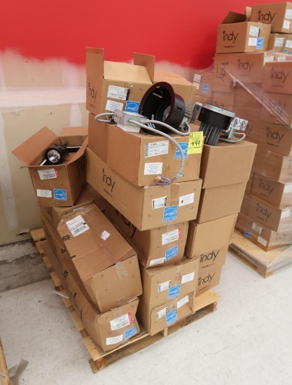 pallet of recessed LED light fixtures