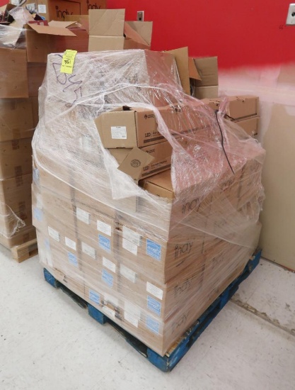 pallet of recessed LED light fixtures