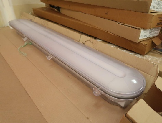 pallet of vapor tight LED light fixtures