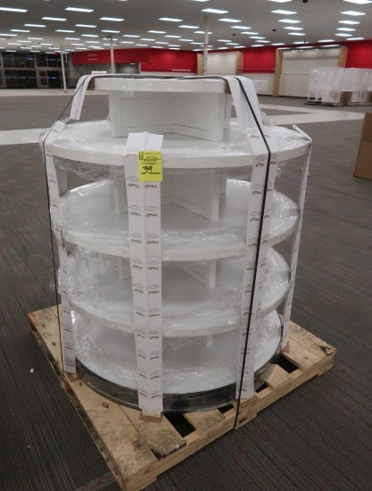 5-tier round merchandiser, white, new
