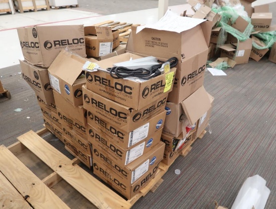 pallet of assorted Reloc lighting cables