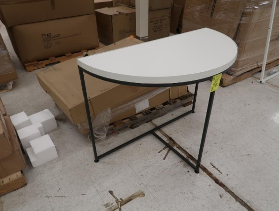 half-round merchandising table, new