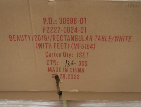 merchandising table, white, new