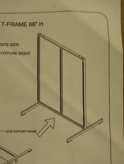pallet of movable T-frame units, new