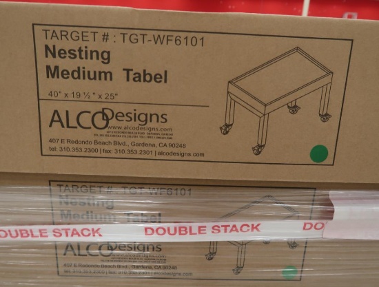medium nesting tables, on casters, new