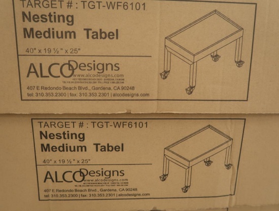 medium nesting tables, on casters, new