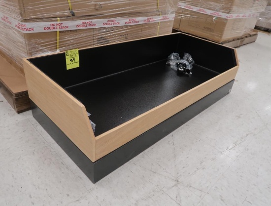 grocery/produce floor merchandiser w/ liner & casters, new