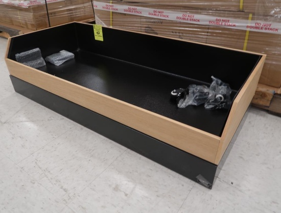 grocery/produce floor merchandisers w/ liner & casters, new