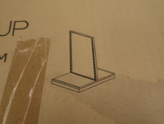 pallet of misc- steel vertical fixtures, new