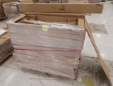 pallet of gravity-feed roller shelves