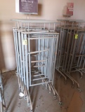 2-sided hanging rack w/ outriggers, on casters