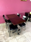 WOOD CAFÉ TABLES WITH 4 CHAIRS