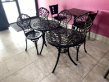 METAL OUTDOOR TABLES WITH 4 CHAIRS