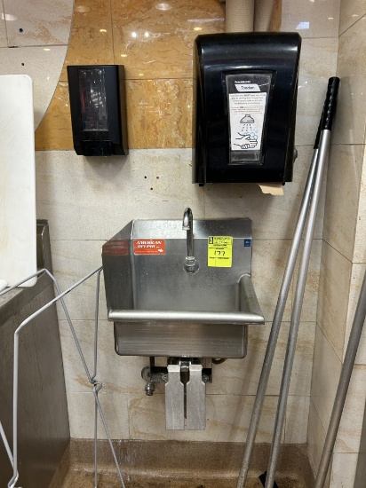 AMERICAN DELPHI STAINLESS STEEL KNEE-OPERATED HAND SINK