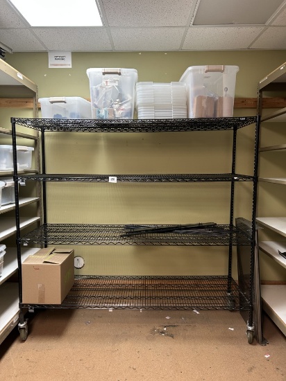 72IN X 24IN X 69IN ULINE RACK ON CASTERS