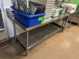 6FT STAINLESS STEEL TABLE W/ BACKSPLASH AND CAN OPENER