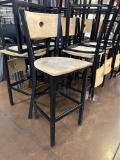 BAR HEIGHT METAL FRAMED CHAIRS