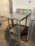 2FT STAINLESS STEEL TABLE W/ BACKSPLASH