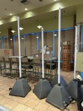 IDEAL SHIELD PORTABLE SIGN POSTS W/ WEIGHTABLE BASES