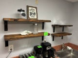 GROUP OF WOODEN WALL SHELVES